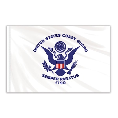 Global Flags Unlimited Coast Guard Indoor Nylon Flag 4'x6' 203858